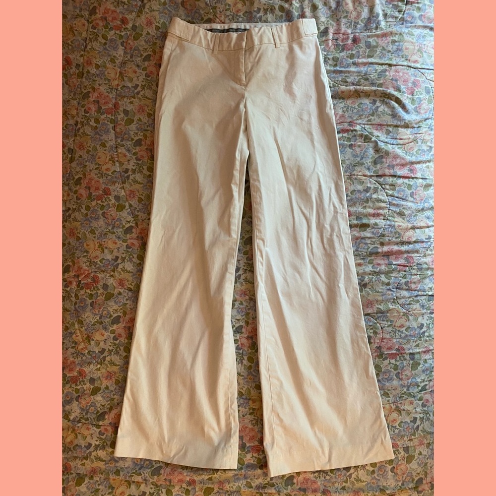 Express white flare chino pants